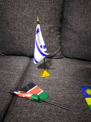 Holy Land Israel Flag + Detachable Stand + Base - 35cm.