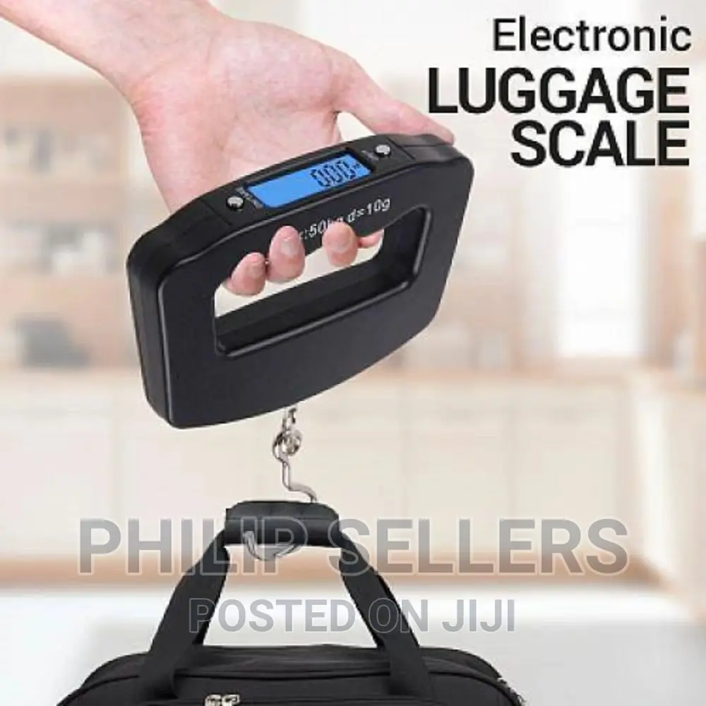 Digital Electronic Luggage Weight Scale Up to 50 Kg - Black