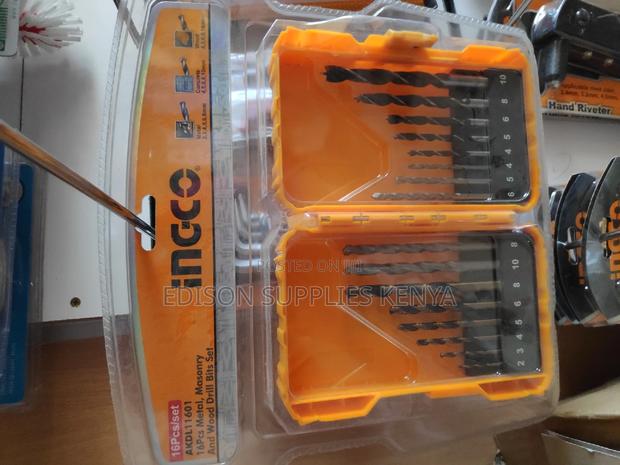 Ingco Drill Bits 16pc Metal,Masonry,Wood Drill Bits Akdl1160 - thumbnail 3