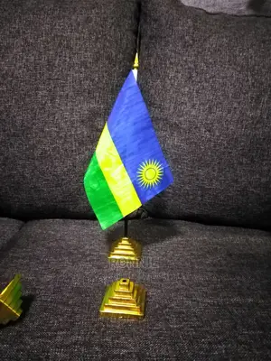 Rwanda and Kenya Flags Detachable + Base - 35cm