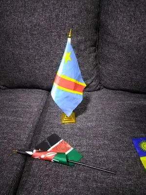 Uganda Flag + DRC Congo Flag Democratic Republic of Congo