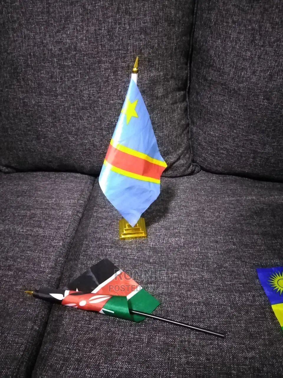 Uganda Flag + DRC Congo Flag Democratic Republic of Congo
