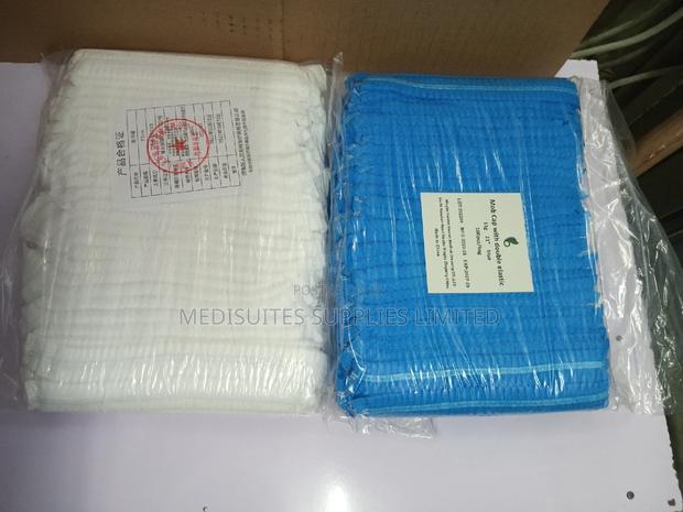 Blue and White Medical Caps - main view