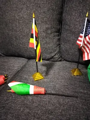 Uganda Flag + DRC Congo Flag Democratic Republic of Congo