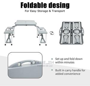 Outsunny Portable Foldable Camping Picnic Table - thumbnail 2