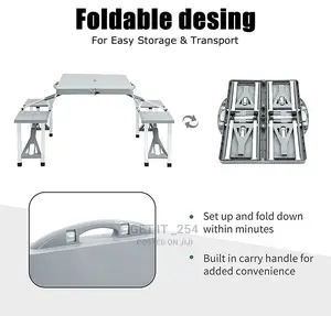 Outsunny Portable Foldable Camping Picnic Table