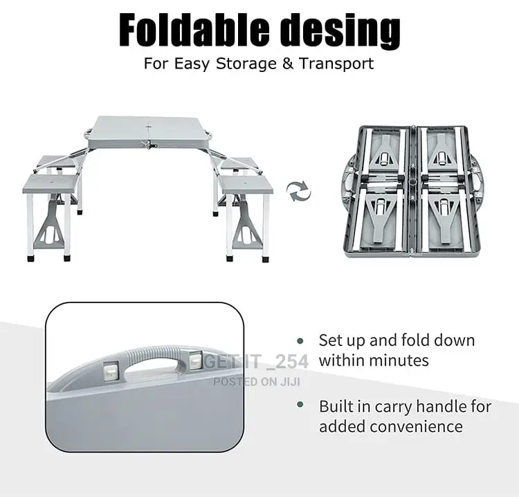 Outsunny Portable Foldable Camping Picnic Table