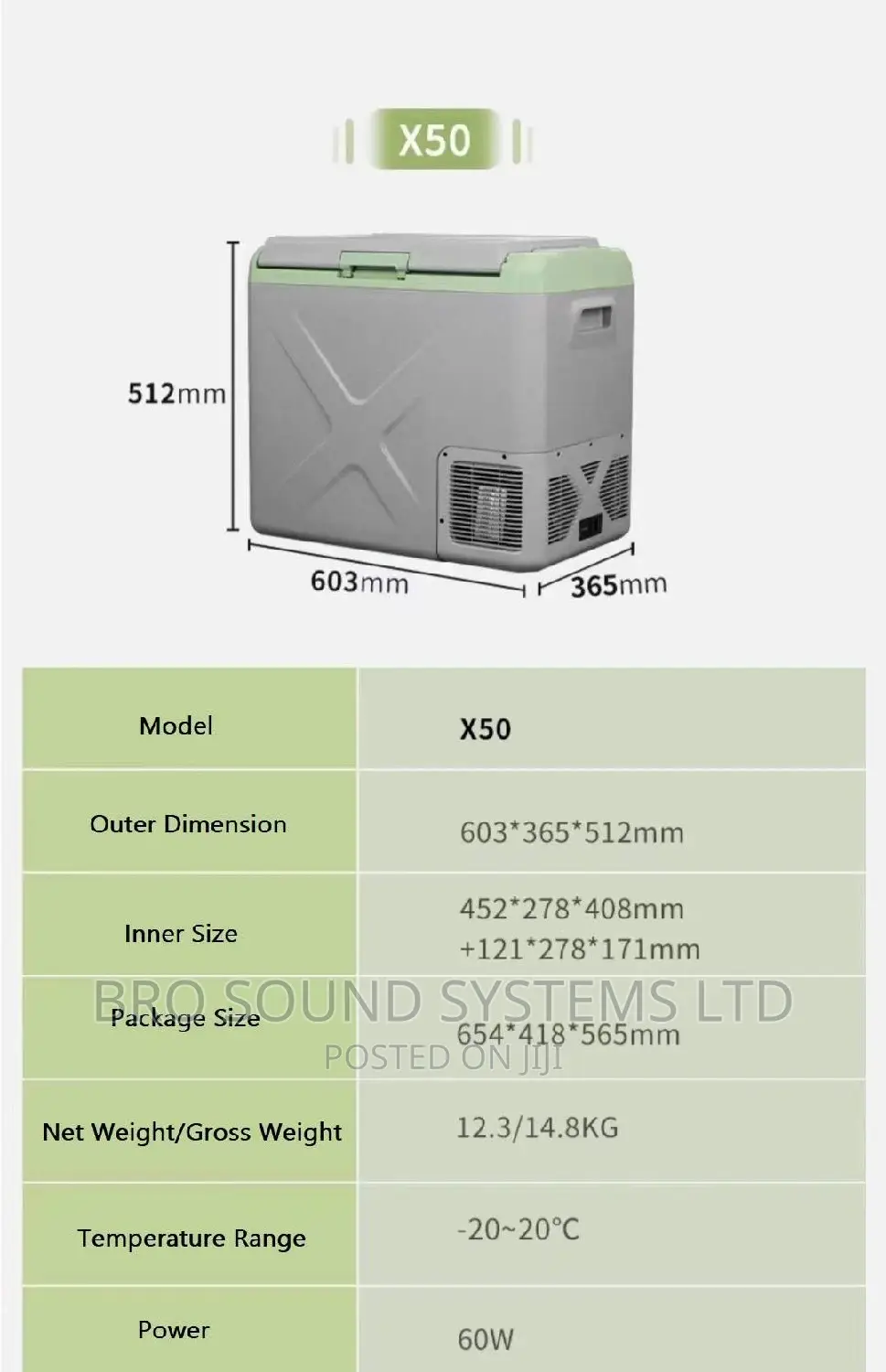 Car Original Refrigerator 40ltrs Ac/Dc 12/24 Volts DC Power