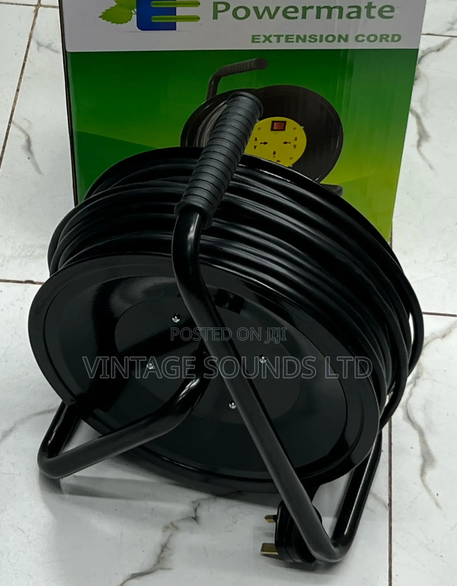 50M 2.5metre Reel Extension Cable 3 Socket