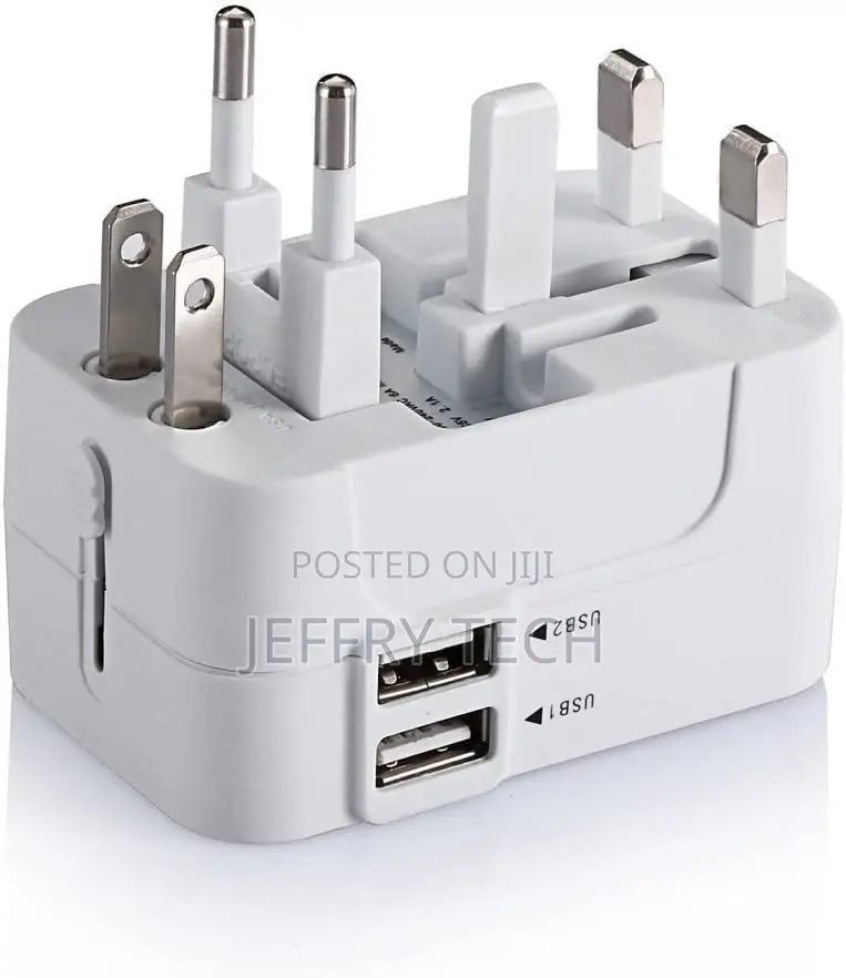 Universal Travel Adapter Wall Charger With Two USB Charging