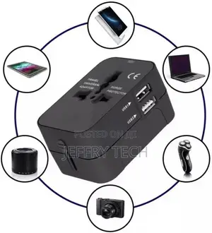 Universal Travel Adapter Wall Charger With Two USB Charging