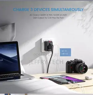 Universal Travel Adapter Wall Charger With Two USB Charging