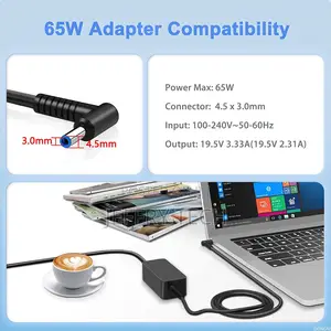 65W 19.5V 3.33A Ac Adapter for HP Pavilion X360 11 13 15, Zb