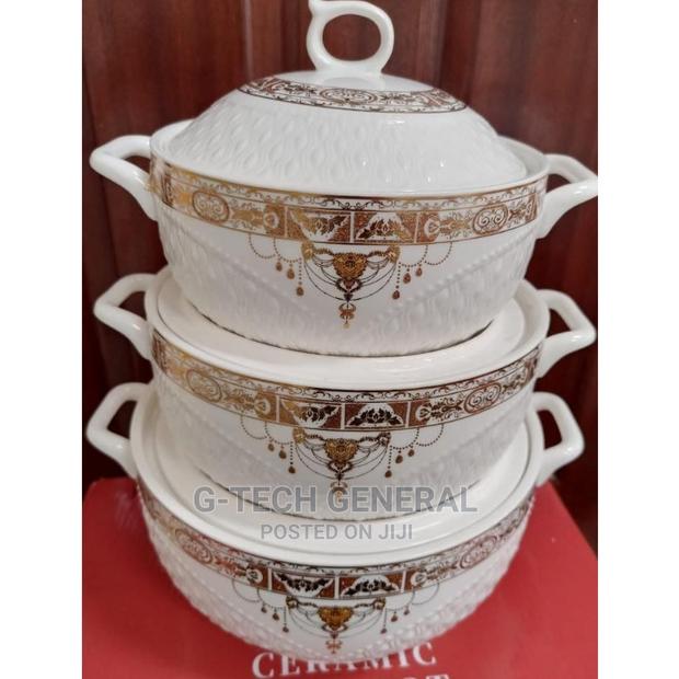 3pcs Ceramic Soup Pot - main view
