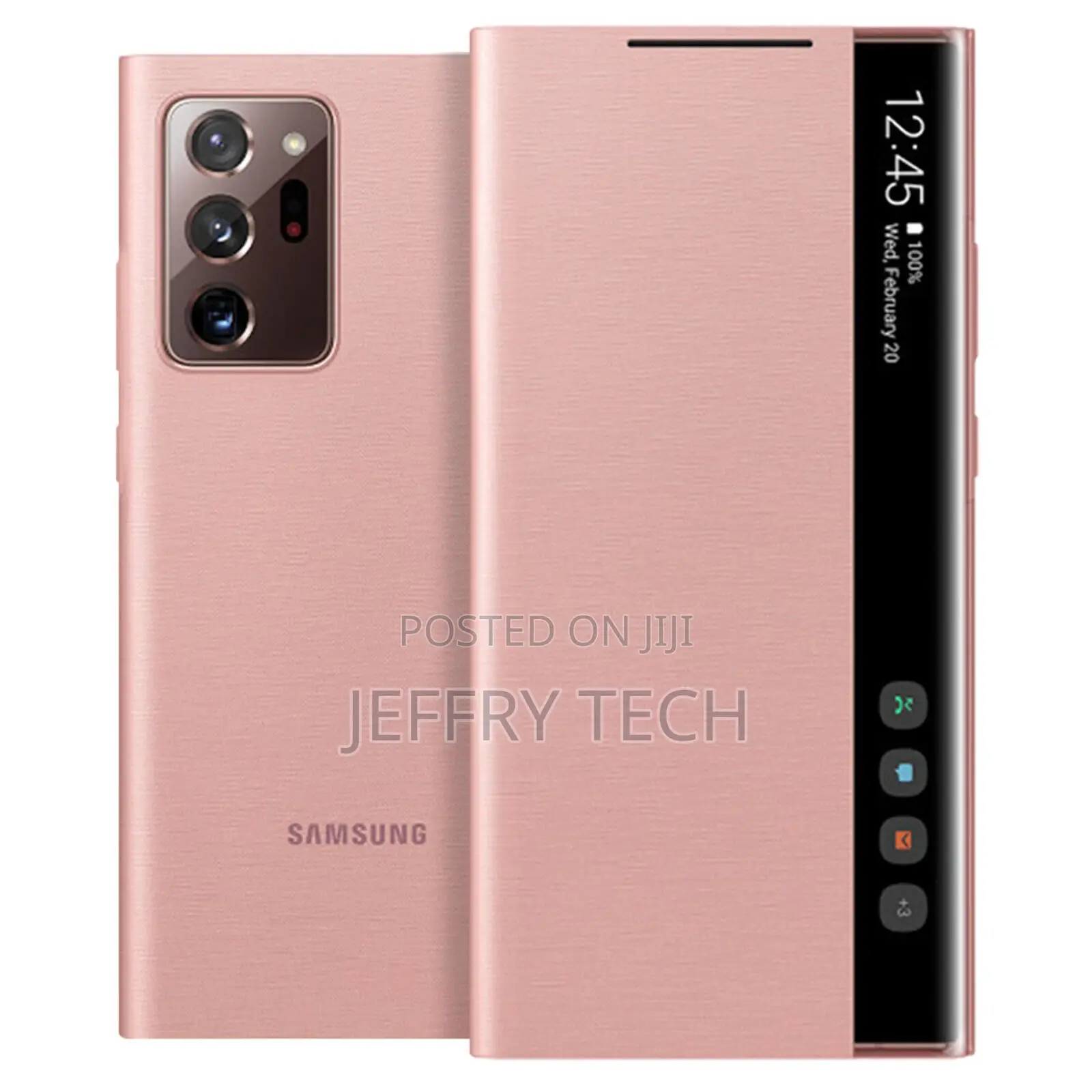 Galaxy Note 20 Ultra Flip Sensor Clear View Original - Gold