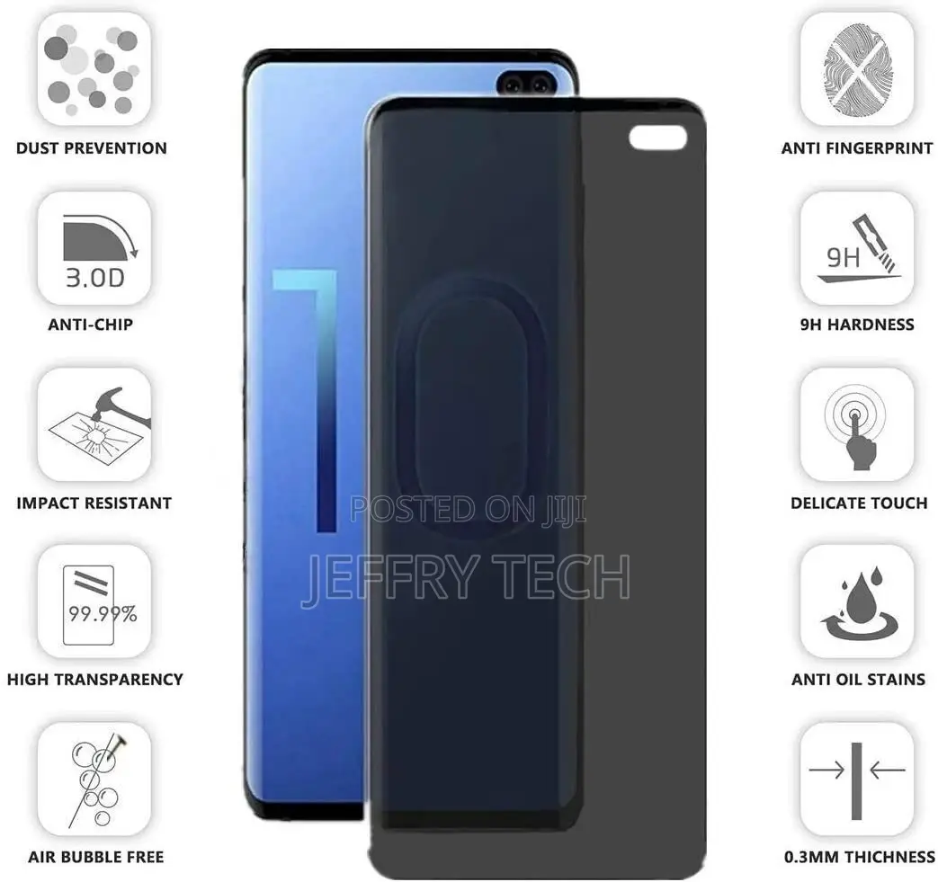 Privacy Tempered Glass Screen Samsung Galaxy S10 PLUS