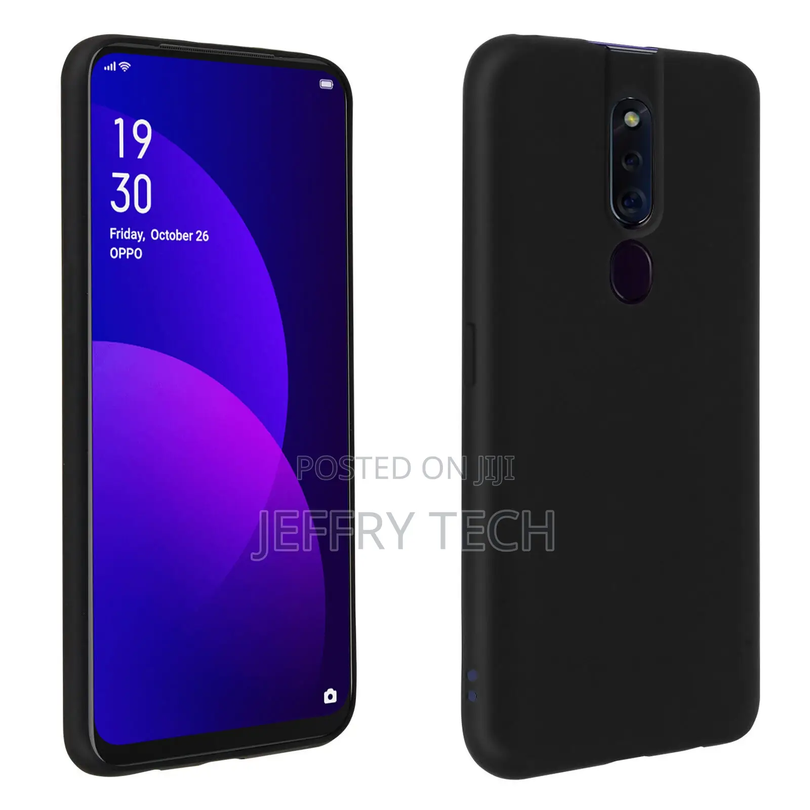 Silicon Case, Matte Back Cover for Oppo F11 Pro – Black