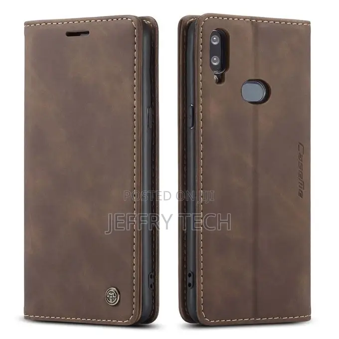 Galaxy A10S Case, Retro PU Leather TPU Inner Wallet Case [C