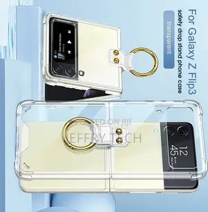 Ring Holder Phone Case for Samsung Galaxy Z Flip 3 Back Cove