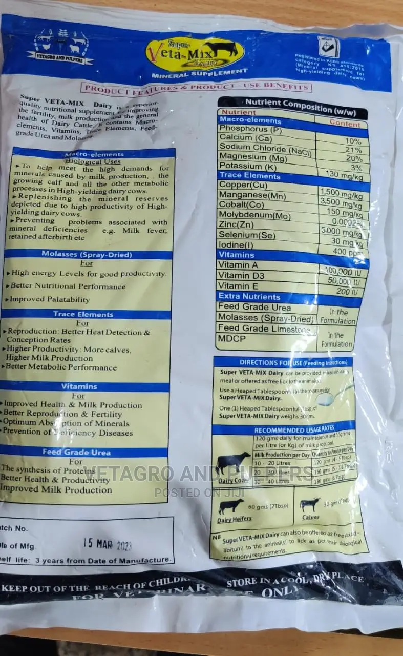 Super Vetamix (Dairy) Mineral Supplement