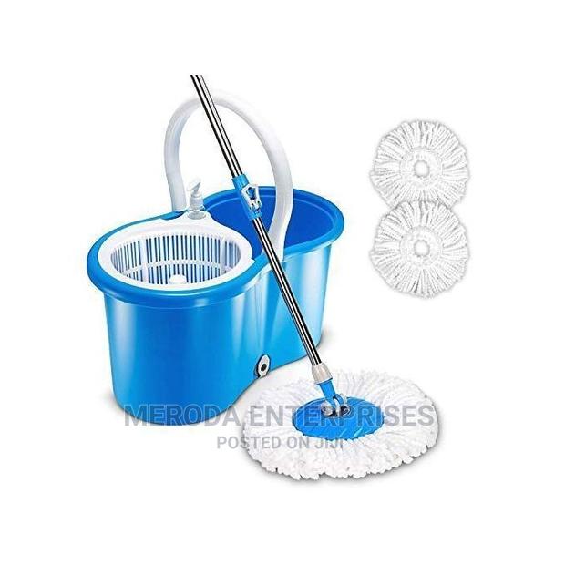 Spin Mop Rotating Bucket With Long Adjustable Mop