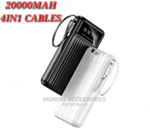 Full Capacity 20000mah Powerbank 4in1 Ios USB C Micro Cable - main view