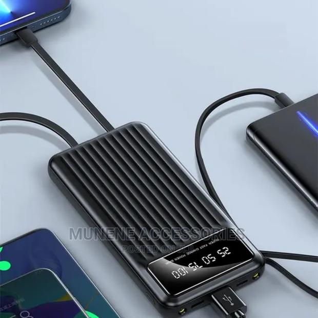 Full Capacity 20000mah Powerbank 4in1 Ios USB C Micro Cable - thumbnail 4