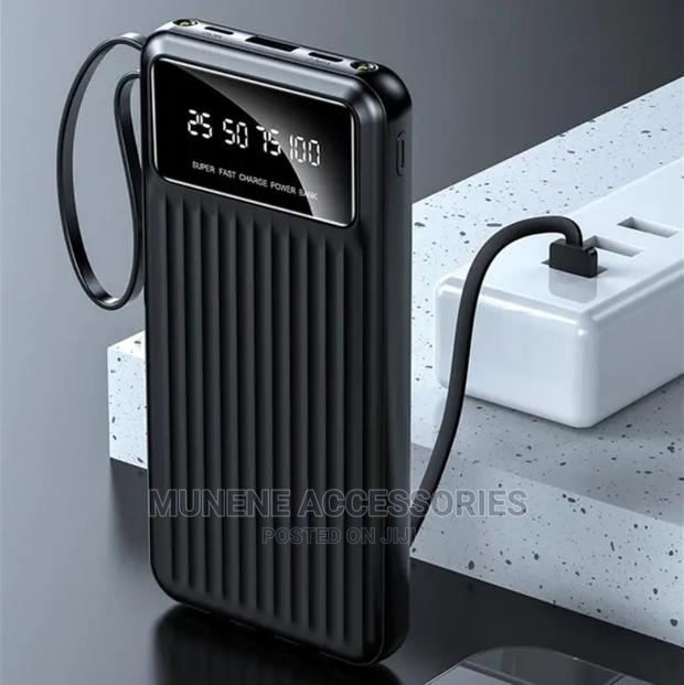 Full Capacity 20000mah Powerbank 4in1 Ios USB C Micro Cable - thumbnail 3