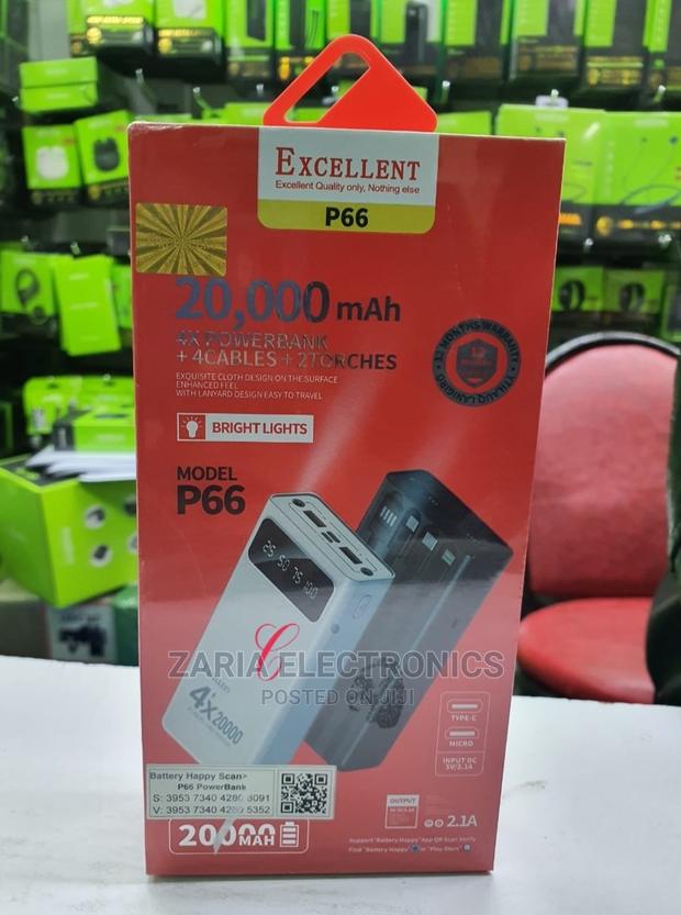 12000mah Excellent Power Bank,Fast Charging With 3 Cables - thumbnail 3