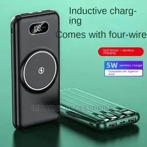 WIRELESS 20000mah iPhone Magsaf Samsung Powerbank 4 Cables