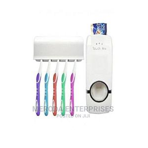 Toothpaste Dispenser + Toothbrush Holder Set- Assorted - thumbnail 2