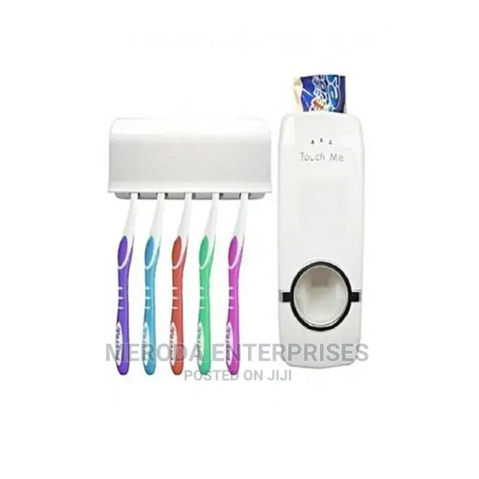 Toothpaste Dispenser + Toothbrush Holder Set- Assorted