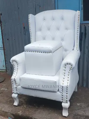 Wing Chair or Pedicure Seat With Stool
