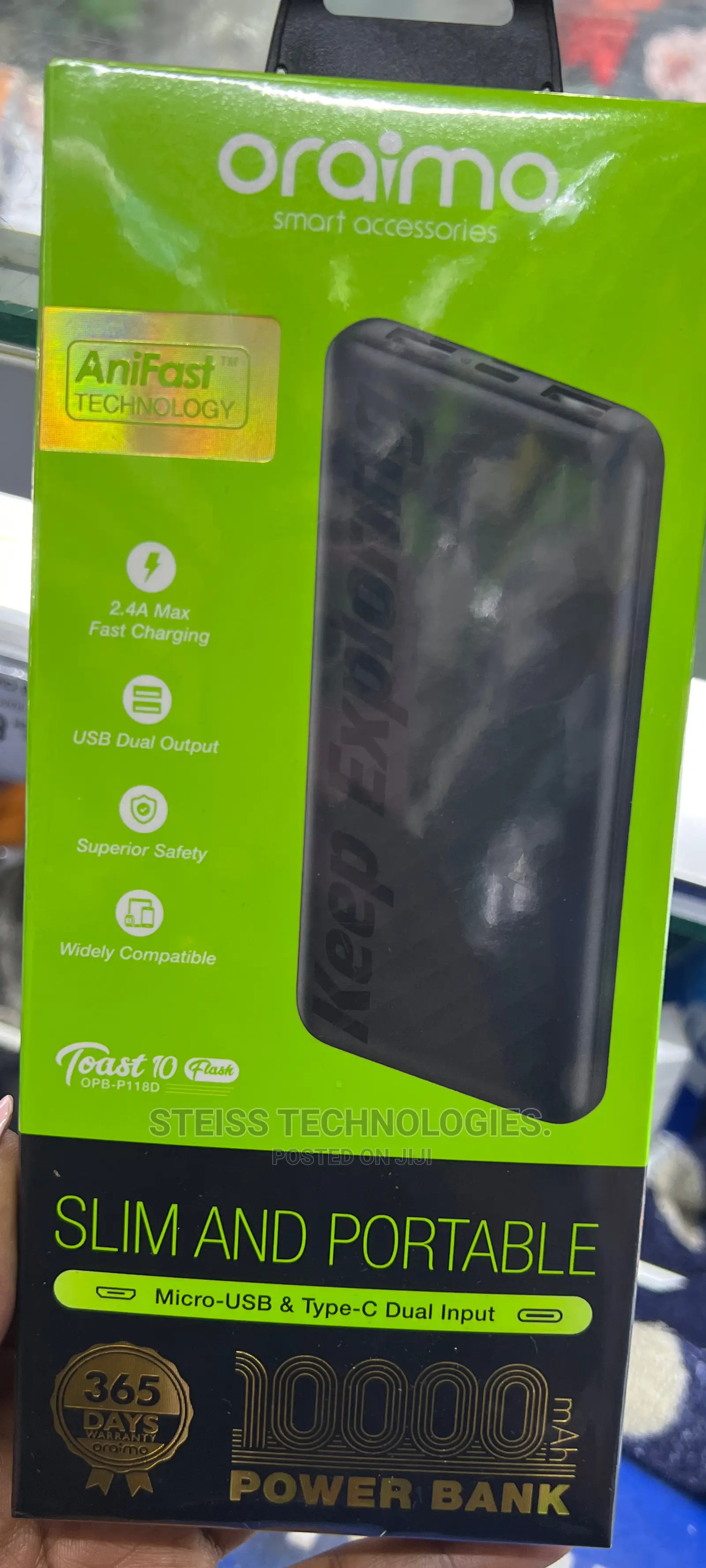 Oraimo 10000mah Powerbank(P118d)