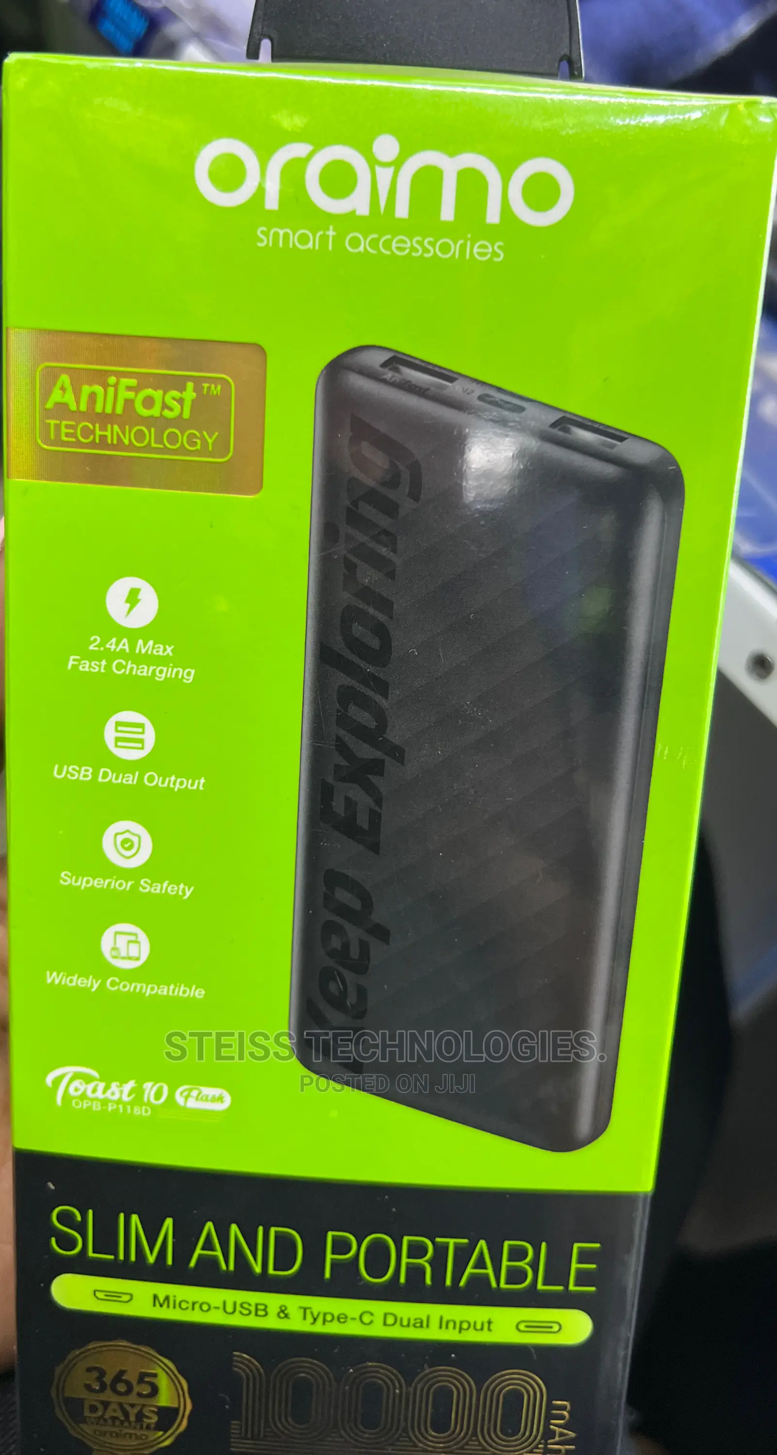 Oraimo 10000mah Powerbank(P118d)
