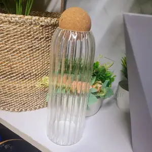 1800 Ml Cereal Storage Jar Bamboo Cork Lid