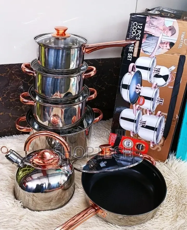 12pcs Yamiatei Stainless Steel Cookware Set