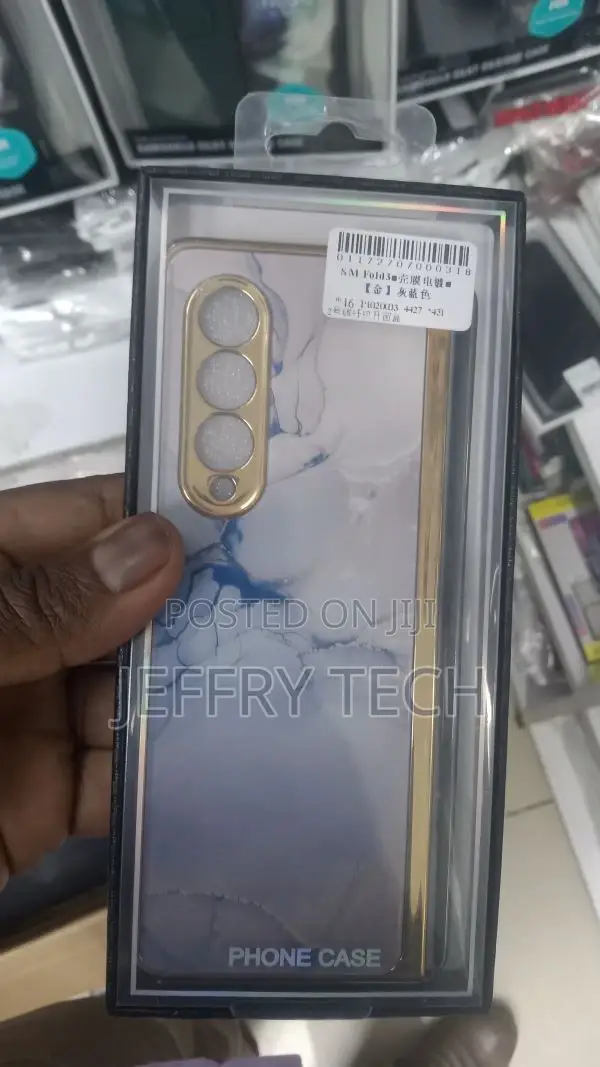 Samsung Galaxy Z Fold 3 5G Marble Grid Luxury Glass Original