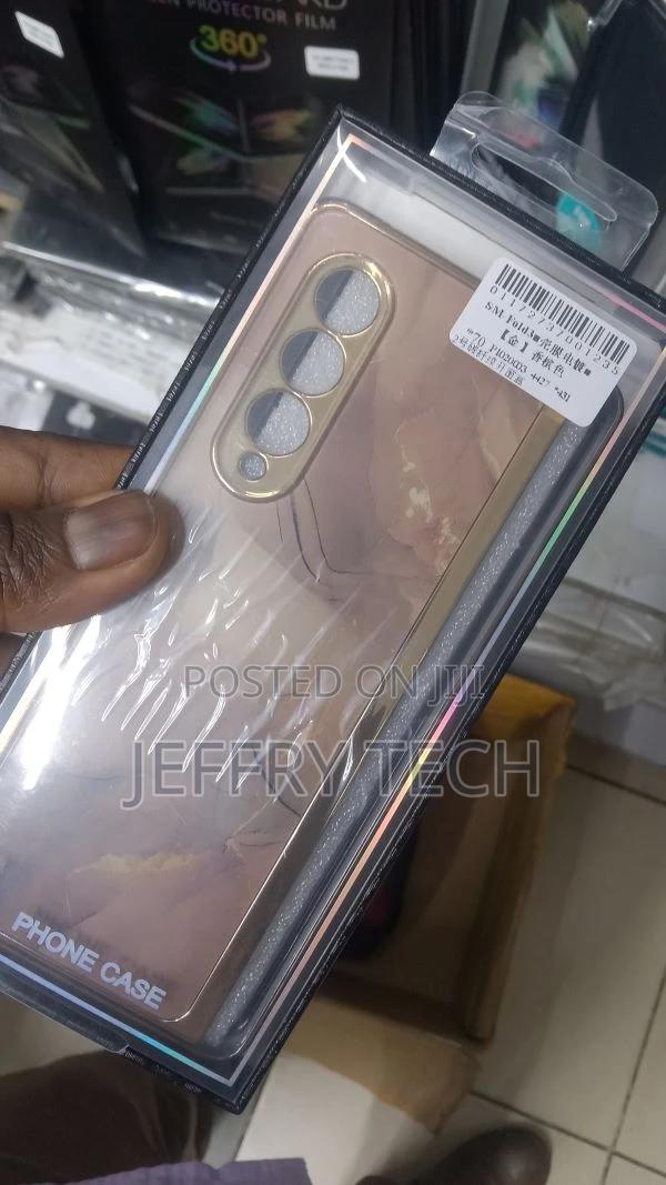 Samsung Galaxy Z Fold 3 5G Case Plating Glass Marble Pattern - thumbnail 2