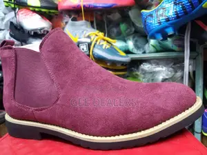 Grey,Maroon and Brown Suede Chelsea Boots
