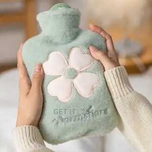 1000ml Flannel Hot Water Bottle Hand Warmer Winter