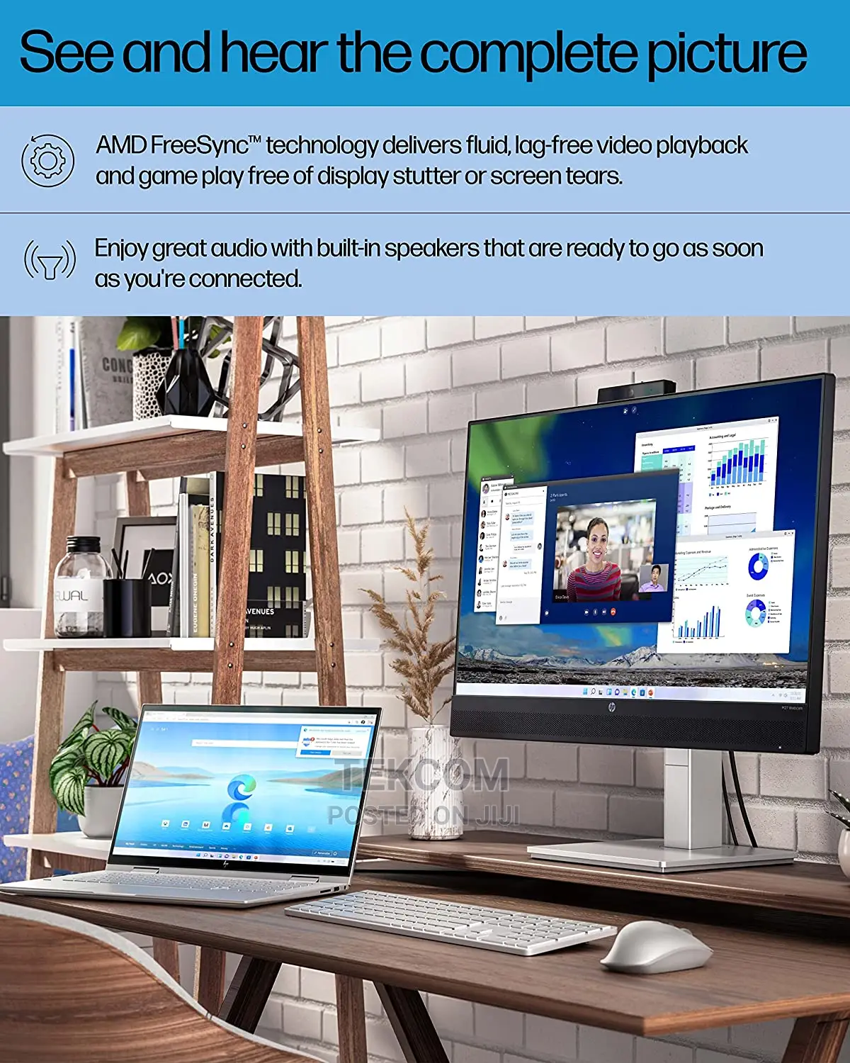 HP M27m Webcam Monitor-5mp Camera FHD