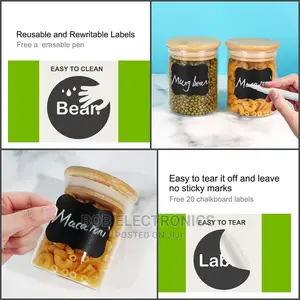 12 Spice Jars With Labels