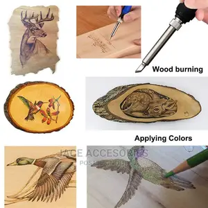 Wood Pyrography Pen 3 in One With Soldering/ Wood Carving/
