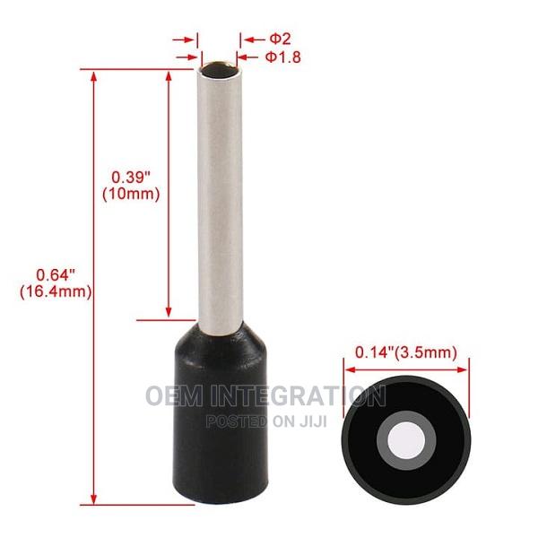 Black Insulated Single Wire Ferrules Connectors 10mm - thumbnail 2