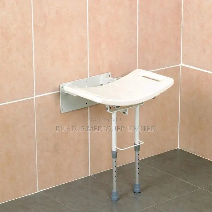 Wall-Mounted Steel Shower Chair, Max Load 352lbs