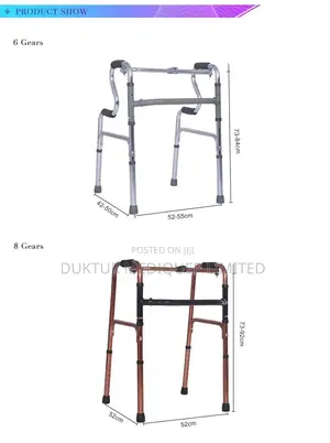 Lightweight Folding Walking Frame With Copper Finish Adults