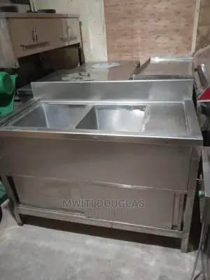 Double Sink Bowl Closed Cabinet