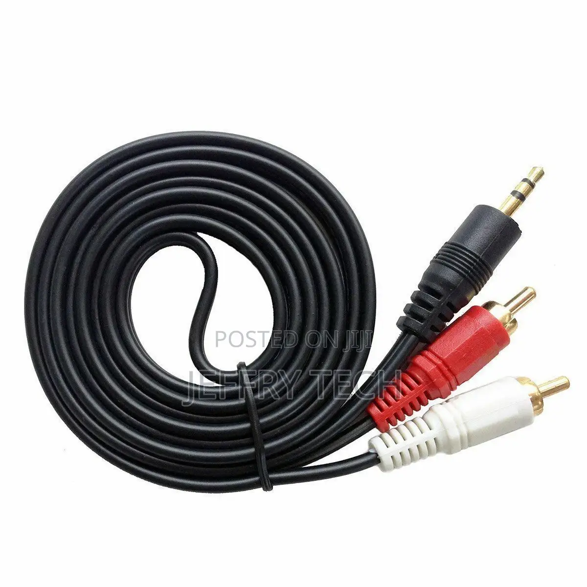 3.5mm AUX Stereo to 2 RCA Male Audio Y Cable Adapter Cord 5m