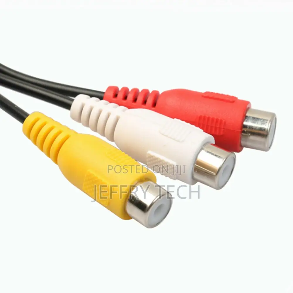 3.5mm a/v Jack to 3-Rca Audio Video Connector Cable Aux Adap